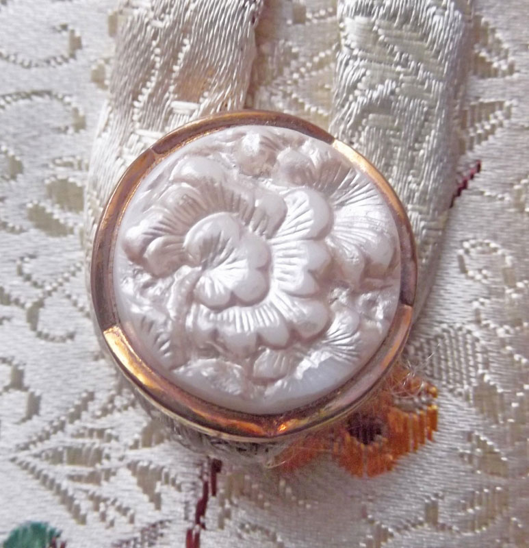 button close up cream
