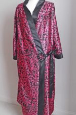 Magenta & Black jazzy deco style floral print