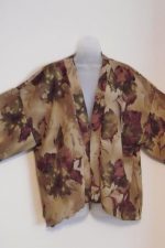 Burnt Sienna Watercolour Floral Kimono Jacket