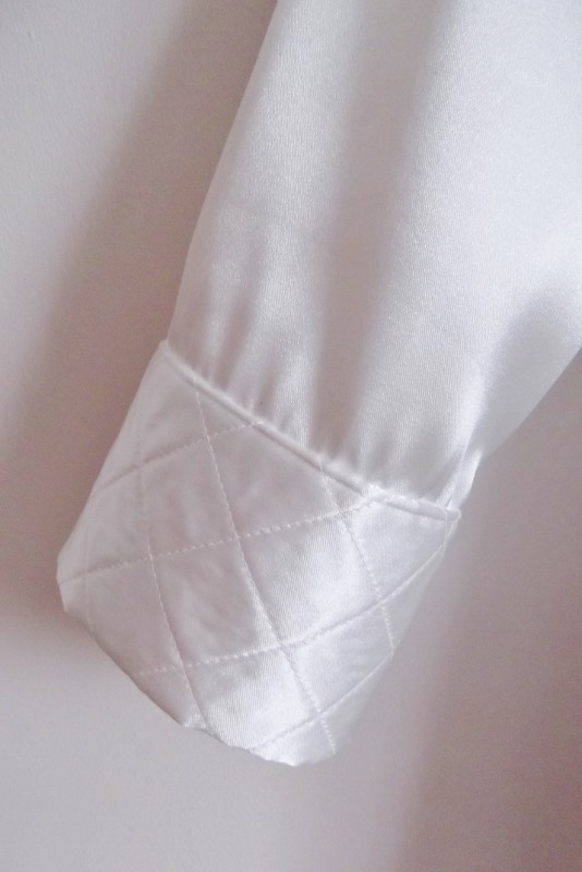 Jayne- Elegant Long Robe with Quilted Collar & Cuffs - Image 3