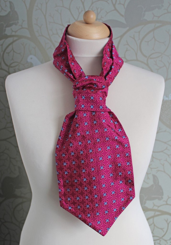 Rich Fushia Silk Cravat - Image 2