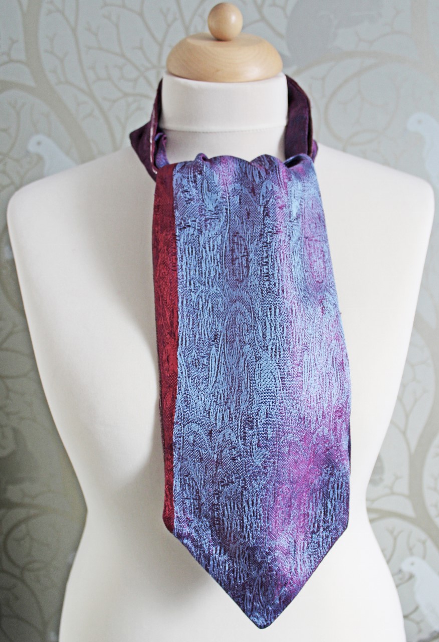 Stripey Soft Drape Silk Cravat