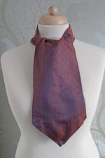 Navy & Copper Tiny Textures Silk Cravat
