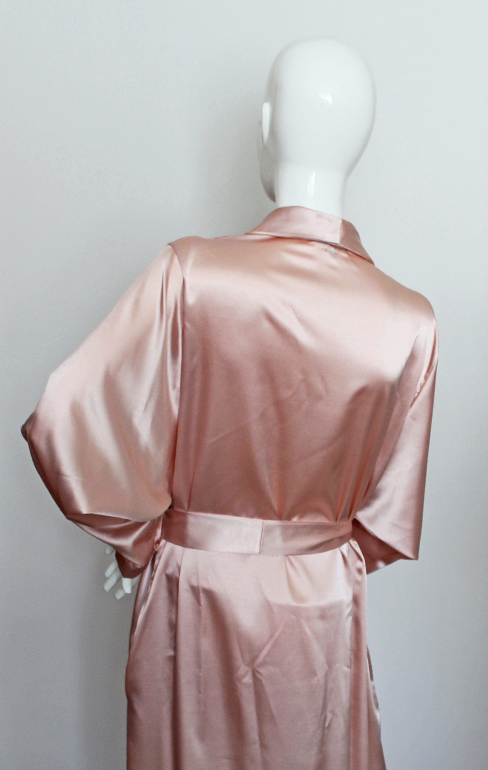Christina-Nudey Peach Deep Dolman Sleeve Robe - Image 4