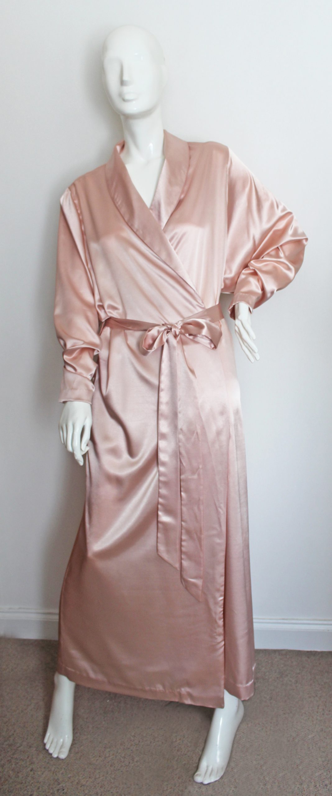Christina-Nudey Peach Deep Dolman Sleeve Robe - Image 2