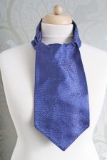 Rich Royal Blue Tiny Tiny Floral Silk Cravat