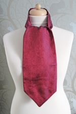 Rich Cranberry Soft Drape Silk Cravat