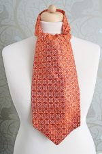 Vibrant Orange Silk Cravat